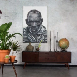 Vintage Tv-meubel Donker Hout -BePureHome Verkoop dutchbone juju bruin houten tv meubel 01