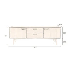 Vintage Tv-meubel Donker Hout -BePureHome Verkoop dutchbone juju bruin houten tv meubel 09