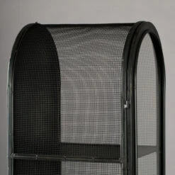 Vitrinekast Ovaal Zwart Staal -BePureHome Verkoop dutchbone oval ovale vitrine zwart metaal 04