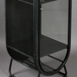 Vitrinekast Ovaal Zwart Staal -BePureHome Verkoop dutchbone oval ovale vitrine zwart metaal 07
