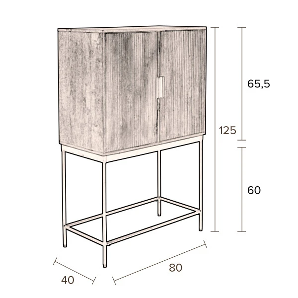 Mangohouten Kast Op Hoge Poten 10 Mangohouten Kast Op Hoge Poten - Afbeelding 10