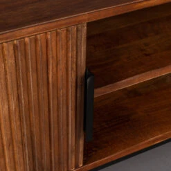 Mangohout Tv-meubel Met Ribbels -BePureHome Verkoop dutchbone saroo mangohouten tv meubel met ribbels 6
