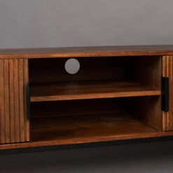 Mangohout Tv-meubel Met Ribbels -BePureHome Verkoop dutchbone saroo mangohouten tv meubel met ribbels 7