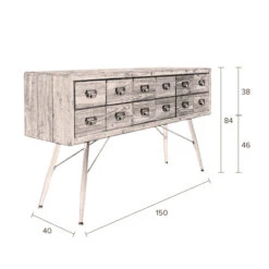 Brede Ladekast Vurenhout -BePureHome Verkoop dutchbone six brede ladekast vurenhout 10