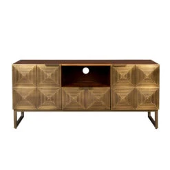 Tv-meubel Mangohout Goud
