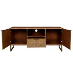 Tv-meubel Mangohout Goud -BePureHome Verkoop dutchbone volan mangohouten dressoir met goud 3
