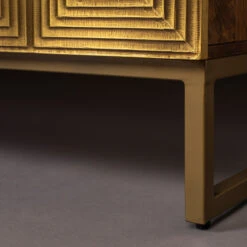 Tv-meubel Mangohout Goud -BePureHome Verkoop dutchbone volan mangohouten dressoir met goud 9