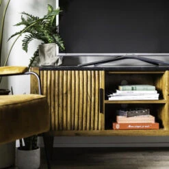 Retro Tv-meubel Mangohout Marmer 125 Cm -BePureHome Verkoop eleonora carter retro tv meubel mangohout 125 cm 01