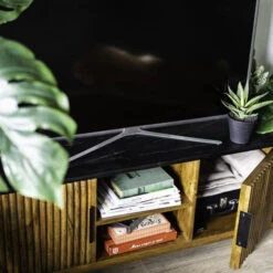 Retro Tv-meubel Mangohout Marmer 125 Cm -BePureHome Verkoop eleonora carter retro tv meubel mangohout 125 cm 02