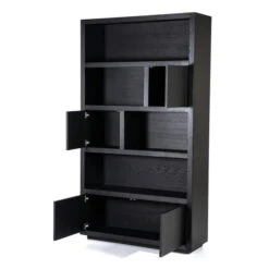 Hoge Kast Zwart Eiken 120 Cm -BePureHome Verkoop eleonora helsinki hoge kast zwart eiken 120 cm 04