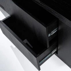 Vakkenkast Zwart Eiken 200 Cm -BePureHome Verkoop eleonora helsinki vakkenkast zwart eiken 200 cm 05