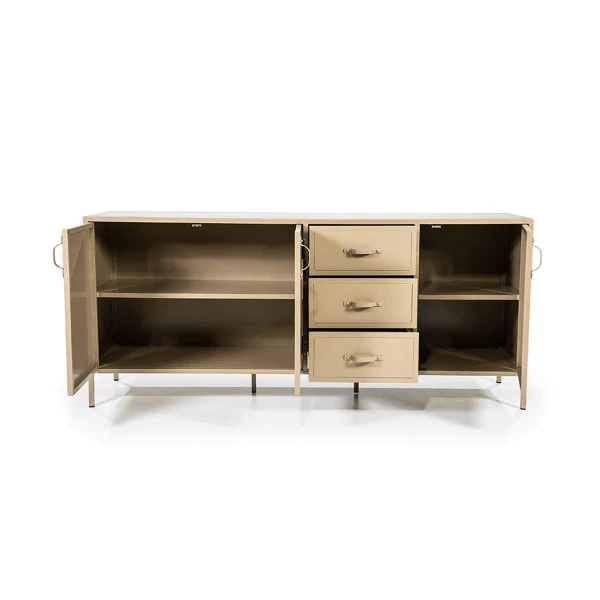 Zandkleur Dressoir Metaal 3 Zandkleur Dressoir Metaal - Afbeelding 3