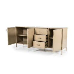 Zandkleur Dressoir Metaal 11 Zandkleur Dressoir Metaal -BePureHome Verkoop eleonora industrial zandkleur dressoir metaal 07