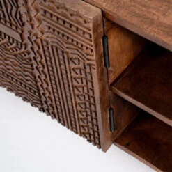 Tv-meubel Mangohout Met Houtsnijwerk -BePureHome Verkoop eleonora isa tv meubel mangohout met houtsnijwerk 05