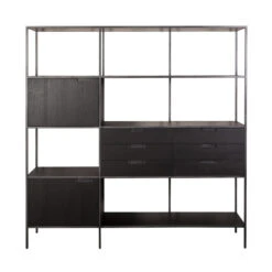 Zwarte Wandkast 180 Cm -BePureHome Verkoop eleonora madison dark zwarte wandkast 180 cm 1