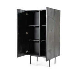 Zwarte Wandkast Mangohout -BePureHome Verkoop eleonora maya zwarte wandkast mangohout 01