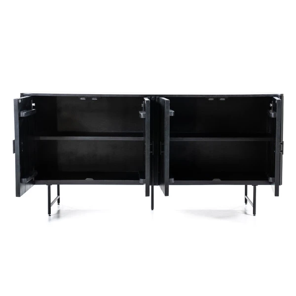 Zwart Dressoir Met Ronde Hoeken 4 Zwart Dressoir Met Ronde Hoeken - Afbeelding 4