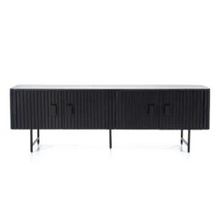 Zwart Tv-meubel Ronde Hoeken 10 Zwart Tv-meubel Ronde Hoeken -BePureHome Verkoop eleonora remi zwart tv meubel ronde hoeken 01