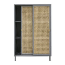 Webbing Kast Met Schuifdeuren -BePureHome Verkoop hkliving grijze kast met webbing schuifdeuren 05 1