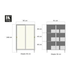 Webbing Kast Met Schuifdeuren -BePureHome Verkoop hkliving kast met webbing schuifdeuren 07
