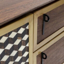 Design Dressoir Messing En Hout -BePureHome Verkoop kare design afra dressoir mangohout en messing 15