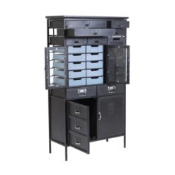 Stalen Ladekast Industrieel 12 Stalen Ladekast Industrieel -BePureHome Verkoop kare design art factory industriele zwarte kast 02