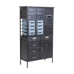 BePureHome Verkoop -BePureHome Verkoop kare design art factory industriele zwarte kast 03