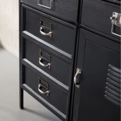 Stalen Ladekast Industrieel 14 Stalen Ladekast Industrieel -BePureHome Verkoop kare design art factory industriele zwarte kast 05
