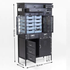 Stalen Ladekast Industrieel 19 Stalen Ladekast Industrieel -BePureHome Verkoop kare design art factory industriele zwarte kast 10