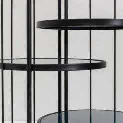 Ronde Stellingkast Zwart -BePureHome Verkoop kare design bandeja ronde stellingkast zwart 02