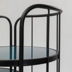 Ronde Stellingkast Zwart -BePureHome Verkoop kare design bandeja ronde stellingkast zwart 08