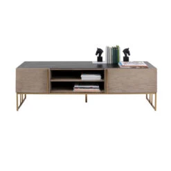 Tv-meubel Marmer, Hout En Koper -BePureHome Verkoop kare design cesaro tv meubel marmer hout en koper 03