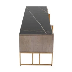 Tv-meubel Marmer, Hout En Koper -BePureHome Verkoop kare design cesaro tv meubel marmer hout en koper 05