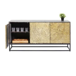 Gouden Dressoir Snijwerk -BePureHome Verkoop kare design circulo gouden dressoir snijwerk 83836 006