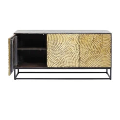 Gouden Dressoir Snijwerk -BePureHome Verkoop kare design circulo gouden dressoir snijwerk 83836 007