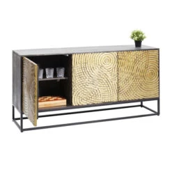 Gouden Dressoir Snijwerk -BePureHome Verkoop kare design circulo gouden dressoir snijwerk 83836 008