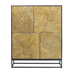 Gouden Wandkast Snijwerk 16 Gouden Wandkast Snijwerk -BePureHome Verkoop kare design circulo gouden wandkast snijwerk 83835 001