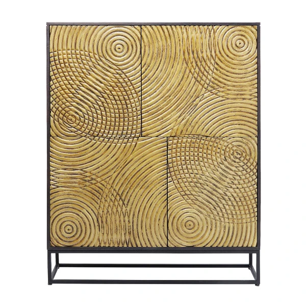 Gouden Wandkast Snijwerk 8 Gouden Wandkast Snijwerk - Afbeelding 8