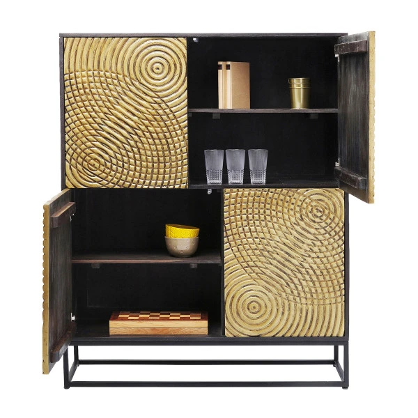 Gouden Wandkast Snijwerk 9 Gouden Wandkast Snijwerk - Afbeelding 9