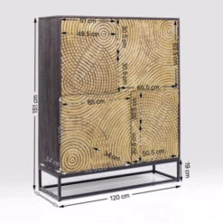 Gouden Wandkast Snijwerk 12 Gouden Wandkast Snijwerk -BePureHome Verkoop kare design circulo gouden wandkast snijwerk 83835 009