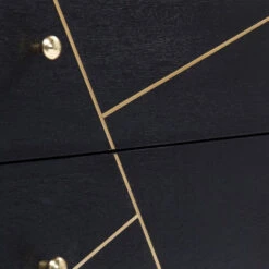 Zwart Ladendressoir -BePureHome Verkoop kare design gold vein zwart ladendressoir 04