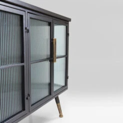 Dressoir Zwart Met Ribbelglas 18 Dressoir Zwart Met Ribbelglas -BePureHome Verkoop kare design gomera dressoir zwart met koper 14