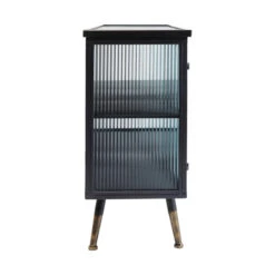Dressoir Zwart Met Ribbelglas 17 Dressoir Zwart Met Ribbelglas -BePureHome Verkoop kare design gomera dressoir zwart met koper 21
