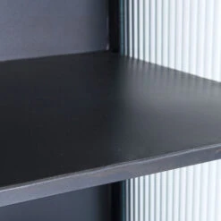Hoge Wandkast Met Ribbelglas 13 Hoge Wandkast Met Ribbelglas -BePureHome Verkoop kare design gomera hoge wandkast zwart 03
