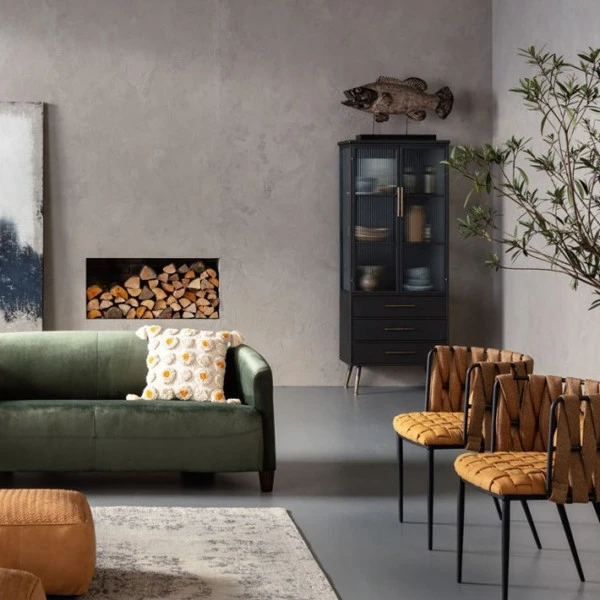 Hoge Wandkast Met Ribbelglas 10 Hoge Wandkast Met Ribbelglas - Afbeelding 10