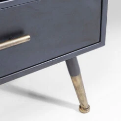 Wandkast Zwart Met Ribbelglas -BePureHome Verkoop kare design gomera wandkast zwart met koper 05