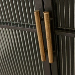 Wandkast Zwart Met Ribbelglas -BePureHome Verkoop kare design gomera wandkast zwart met ribbelglas 06