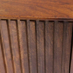 Dressoir Donker Hout -BePureHome Verkoop kare design grooves bruin houten dressoir 04