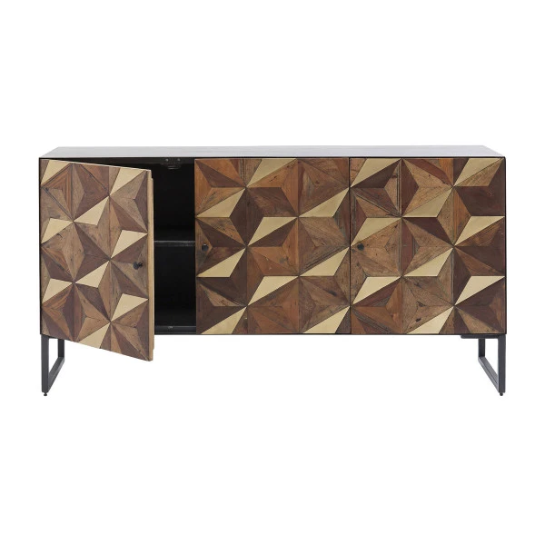 Design Dressoir Hout En Staal 8 Design Dressoir Hout En Staal - Afbeelding 8