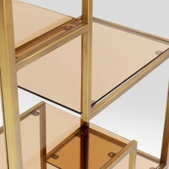 Smal Hoog Wandrek Staal Met Glas -BePureHome Verkoop kare design loft smal hoog wandrek staal met glas 07